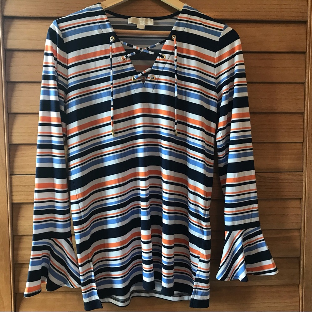 MICHAEL KORS Ruffle-Cuff Super Comfy Blouse